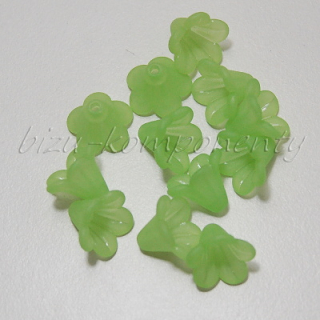 Zelené akrylové zvonečky, 10 ks