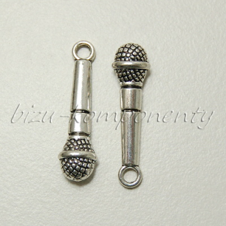 Mikrofon 3D, stříbrná barva