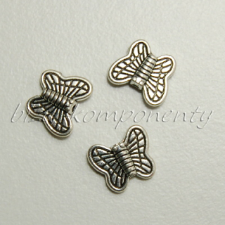  Korálek motýlek, stříbrná barva