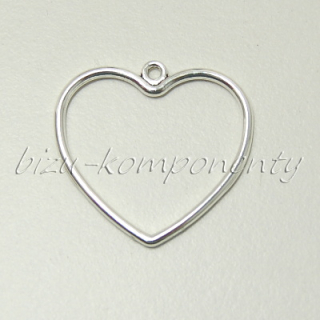 Velké srdce, stříbrná barva