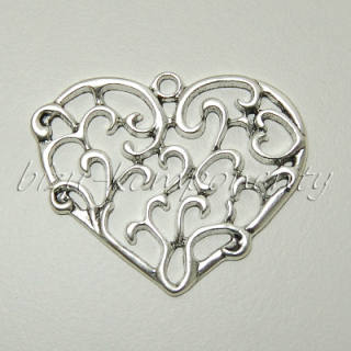 Obrostlé srdce, stříbrná barva