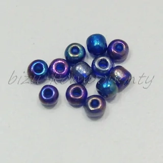 Modrý duhový rokajl 4mm 20g