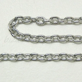 Zdobený řetízek z oceli, 4x3mm