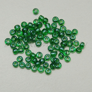 Tmavě zelený lesklý rokajl 3mm 20g