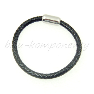 Pletený kožený náramek 210mm