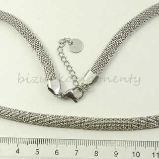 Silný pletený řetízek - náhrdelník z oceli 47cm, 7x4mm