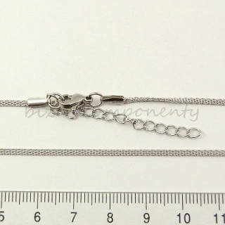 Pletený řetízek z oceli 46cm, článek 2x0,8mm
