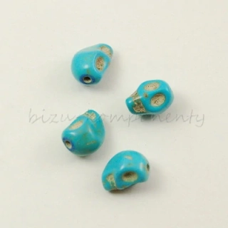 Korálek tyrkysová lebka 8mm