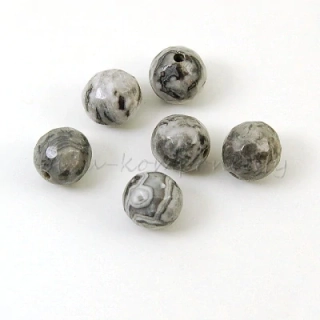 Přírodní jaspis Picasso,fasetovaný, 8mm