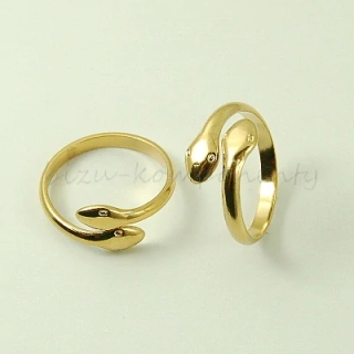 Prsten had ocel, zlatá barva, 18mm