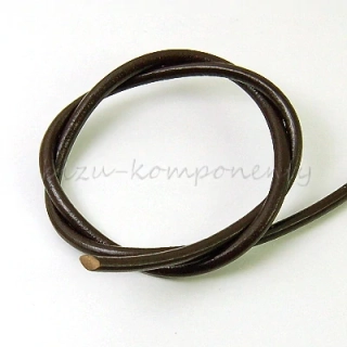 Kožená hnědá šňůrka 3mm 