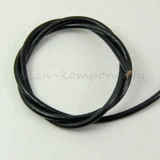 Kožená černá šňůrka 3mm 