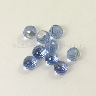 Broušený korálek 6mm s ploškou, světle modrý