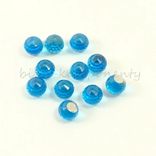 Broušený korálek 6mm s ploškou, tyrkys