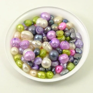 Směs voskovaných perlí, 5-10mm 34g
