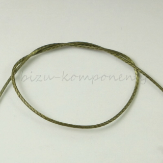 Khaki voskovaná šňůrka 0,5mm 