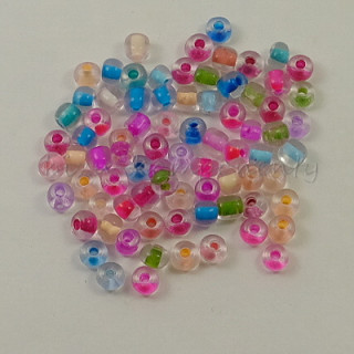 Rokajl - čirý s barevnými průvleky 4mm 20g