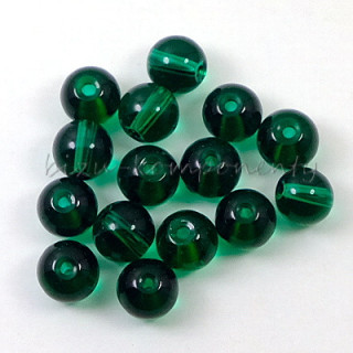 Skleněný zelený korálek 8mm 20ks