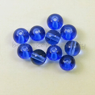 Skleněný modrý korálek 8mm 20ks