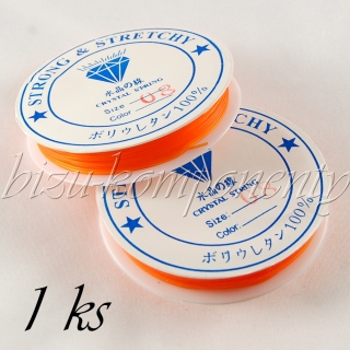 Oranžová pruženka 0,8mm 7m