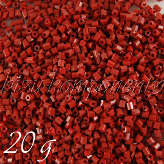 Červenohnědé sekané korálky 2mm 20g