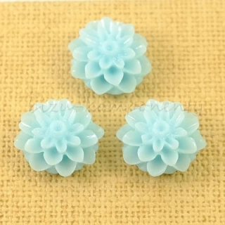 Světle modrozelený kabošon jiřinka