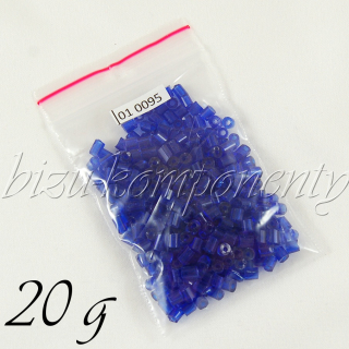 Tmavě modré sekané korálky 4mm 20g