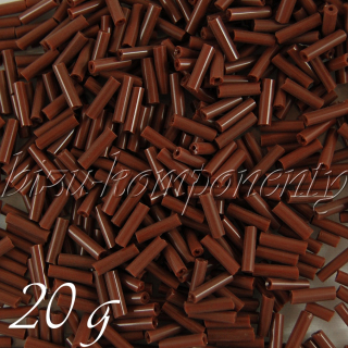 Hnědé trubičky 6mm 20g