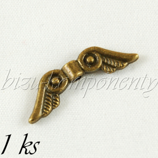  Andělská křídla, bronzová barva, kov, var.1