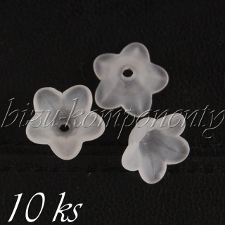 Nejmenší bílé akrylové zvonečky, 10 ks
