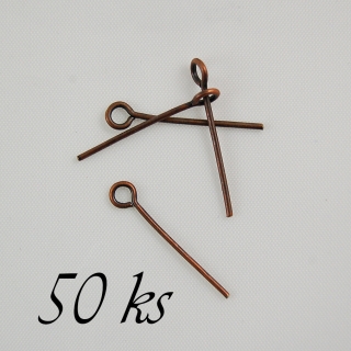 Ketlovací jehly měděné barvy - 30mm - 50ks