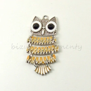 Smaltovaná skládaná sova