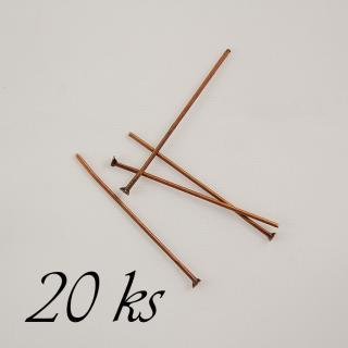 Ketlovací nýty měděné bavy - 32mm - 20ks
