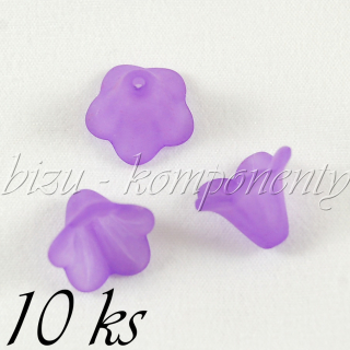 Fialové akrylové zvonečky, 10 ks