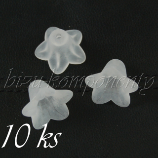 Střední bílé akrylové zvonečky, 10 ks