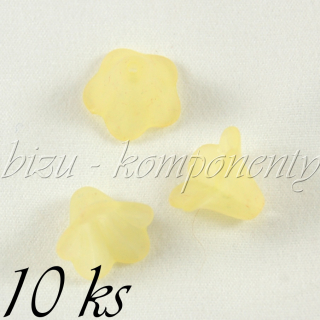 Žluté akrylové zvonečky, 10 ks