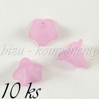 Světle fialové akrylové zvonečky, 10 ks