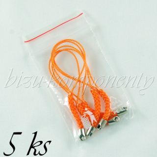 Oranžové spletené poutko - 5ks