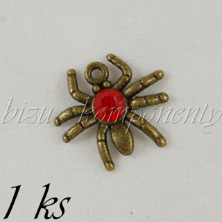 Pavouček s červeným bříškem, bronzová barva