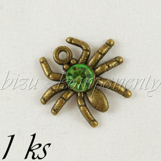 Pavouček se zeleným bříškem, bronzová barva
