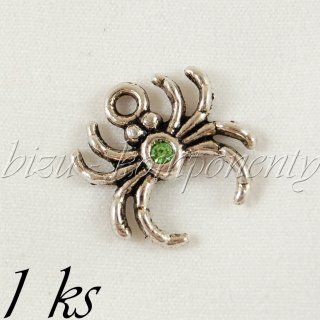 Pavouček se zeleným zadečkem, stříbrná barva