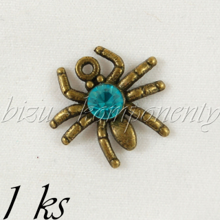 Pavouček se světle modrým bříškem, bronzová barva