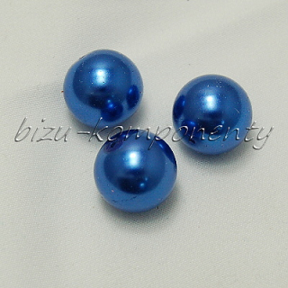 Modré voskované perle 14mm 3ks