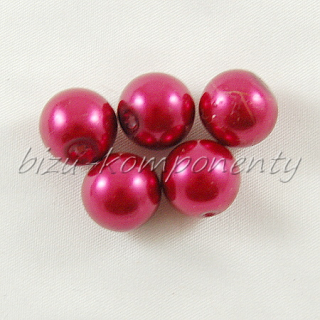 Vínové voskované perle 12mm 5ks