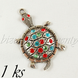 Barevná želva, stříbrná barva