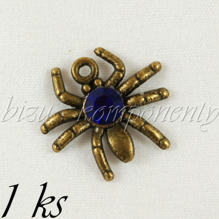 Pavouček s tmavě modrým bříškem, bronzová barva