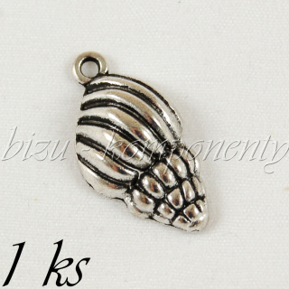 Zatočená mušle, stříbrná barva