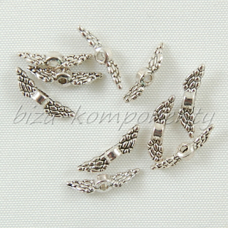 Miniaturní andělská křídla, stříbrná barva 10ks