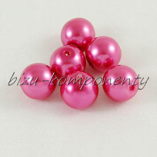 Červenofialové voskované perle 10mm 10ks 