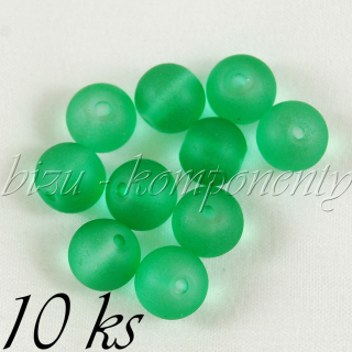 Zelené ledové korálky 8mm 10ks